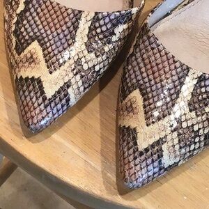 Louise et Cie Brown Snake Print Heels